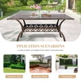 thumbnail image 3 of Haverchair 60.0”Outdoor Patio Anti-Rust Cast Aluminum Rectangle Table Set with 2.0" Umbrella Hole, 3 of 6