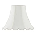 thumbnail image 1 of Cal Lighting SH-8105-18-EG 18 in. Vertical Piped Scallop Bell Shade, Egg Shell, 1 of 1