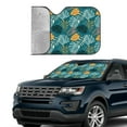 thumbnail image 3 of Kdxio Tropical Leaves Print Front Windshield Sun Shade,Folding Auto Sunshade for Car Truck SUV-Medium, 3 of 7