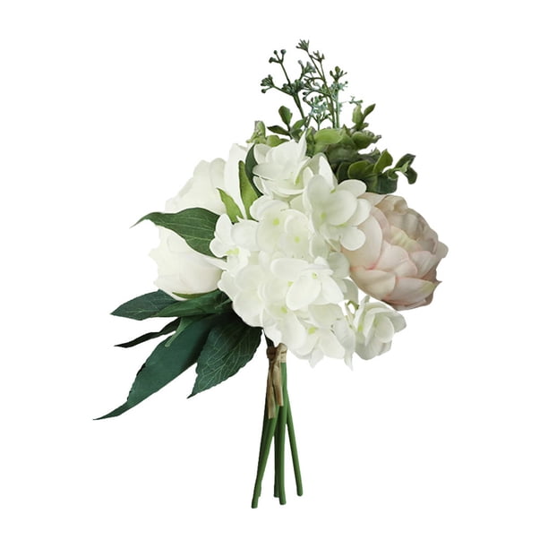 Ramo de flores de peonía artificial, decoración floral de boda, centro de mesa de oficina en casa, flor falsa, blanco rosa Kearding HA7160-02B