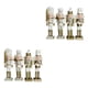 thumbnail image 2 of Matsuzay Soldado Cascanueces de borde de , artesanía exquisita para decoración navideña coleccionable, 4 Uds. Oro blanco 4 piezas 2Conjunto, 2 of 6