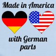 thumbnail image 2 of CafePress - Made In America With German Parts Body Suit - Baby Light Bodysuit, Size Newborn - 24 Months, 2 of 4