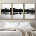 thumbnail image 2 of IDEA4WALL Framed Canvas Print Wall Art Set Black White Forest Lake Reflection Landscape Nature Photography Art Rustic Scenic Relax/Calm for Living Room, Bedroom, Office - 24"x36"x3 Natural, 2 of 5