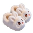 thumbnail image 4 of eczipvz Toddler Slippers 2.5-10.5T Girl Boy House Slipper Kids Rabbit Winter Slipper Warm Bunny Slippers Soft Plush Indoor Girls Boys Slipper (White,10), 4 of 4