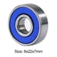 thumbnail image 4 of 10pcs 608rs ABEC-9 Cojinete de bolas Scooter Cojinetes de ranura profunda en miniatura (Azul), 4 of 7