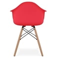 thumbnail image 4 of Aron Living Pyramid 17.5" Plastic and Beech Wood Armchair in Red, 4 of 4