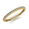 thumbnail image 1 of Natural 0.35Ct Round Cut Diamond Stackable Women's Anniversary Wedding Eternity Band Ring Solid 14k Yellow Gold F VS2, 1 of 3