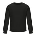 thumbnail image 4 of dzxyzu Men's Regular-Fit Long-Sleeve T-Shirt Casual Crewneck Solid Color Pullover Sweatshirt Big and Tall Loose Workout Running Shirts Tops Black, 4 of 6