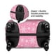 thumbnail image 2 of Balery Snowflake pink backgrounds Funda de equipaje, fundas para maletas, elástica, lavable, protector de maletas, compatible con maletas de 18 a 32 pulgadas-X-Large, 2 of 7