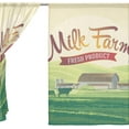 thumbnail image 3 of FREEAMG Milk Farm and Herd Cows Sheer Window Curtain Panel Drape 55x78 Inch for Living Room Bedroom Kids Room 2 Piece, 3 of 4