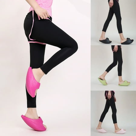 

SunSunrise 1Pair Body-shaping Slippers Skin-friendly Correct Leg Type Elasticity Fitness Shaking Slides Shoes for Lady