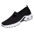 thumbnail image 3 of IEMIEMIEM Orthopedic Dress Shoes for Women Arch Support Running Shoes Wide Width Slip on Non Slip Hiking Shoes Knitted Mesh Stretch Soft 2026 New Orthopedic Shoes Black 7.5 Wide, 3 of 6