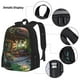 thumbnail image 3 of Disketp Charming Garden Patio Mochila Estampada de Gran Capacidad con Lonchera y Estuche, Set de 3 Piezas para Estudiantes, 3 of 7