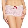 thumbnail image 2 of APEXFWDT Boy Short Panties for Women with Ruffles and Bow Womens Mesh Lace Ruffle Panties Underwear Y2k Layered Ruffle Frilly Booty Shorts, 2 of 4