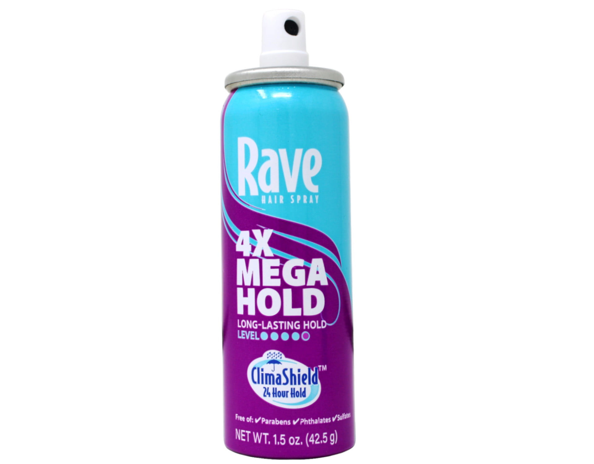 (2 pack) Rave 4X Mega Hold Hair Spray ClimaShield 24 Hour Hold 1.5 oz