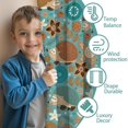 thumbnail image 3 of Blackout Kids Curtains,Green Hedgehog Pattern with Pioneer Flower Childrens Insulated Curtains Set Of 2,Bedroom Essentials,Toddler Room Decor 42"x54"(106x137cm), 3 of 4