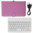 thumbnail image 1 of Teclado de 7 pulgadas para Bluetooth 3.0 con funda de cuero PU para teléfonos con pantalla de 4,5 a 6,8 pulgadas, color morado, 1 of 5
