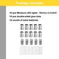 10 Pack Small Spotlight Battery Operated LED Lights, Warm White LED ...