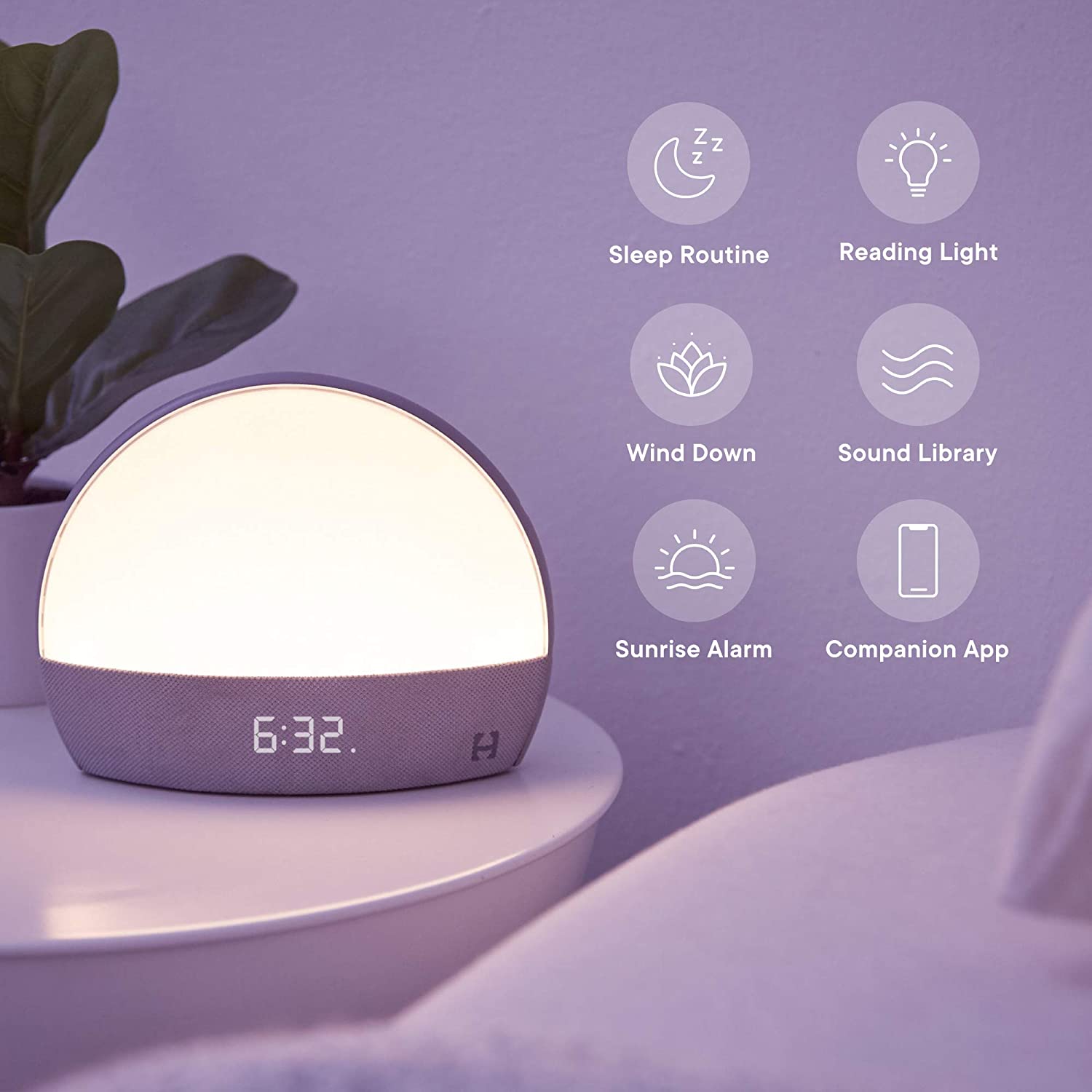 Hatch Restore - Sound Machine, Smart Light, Personal Sleep Routine, Bedside Reading Light, Wind Down Content and Sunrise Alarm Clock for Gentle Wake Up - image 2 of 6