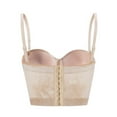 thumbnail image 3 of khonts.Women's Velvet Soft Bustier Crop Top Push up Corset Sexy Stylish Outdoor Top Bras Beige XL, 3 of 3