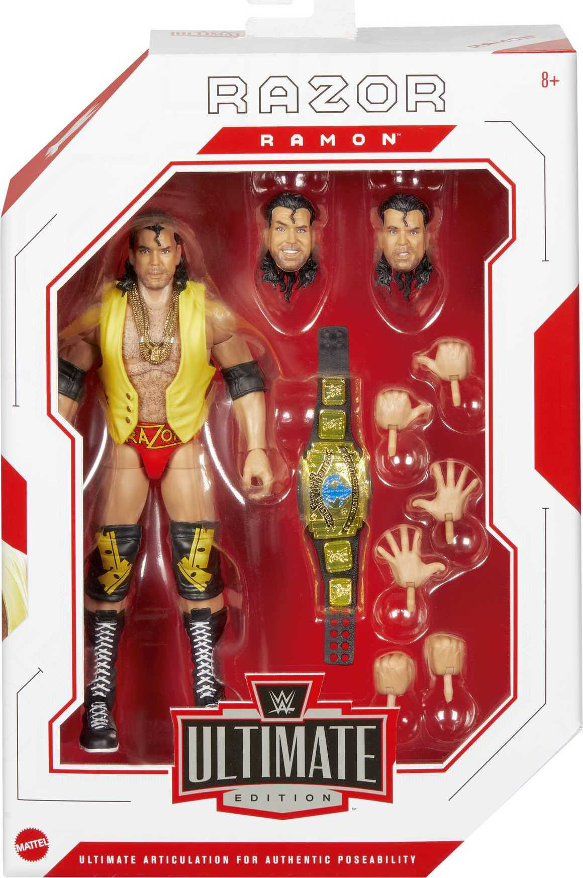 WWE Ultimate Edition Razor Ramon Action Figure with Accessories, Posable  Collectible (6-in)