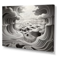 thumbnail image 2 of Designart "Monochrome Illusions Black and White Opt Art II" Modern Canvas Print, 2 of 5