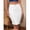 White, variant on Womens White Fitted Denim Mini Skirt With Raw Hem And Button Front
