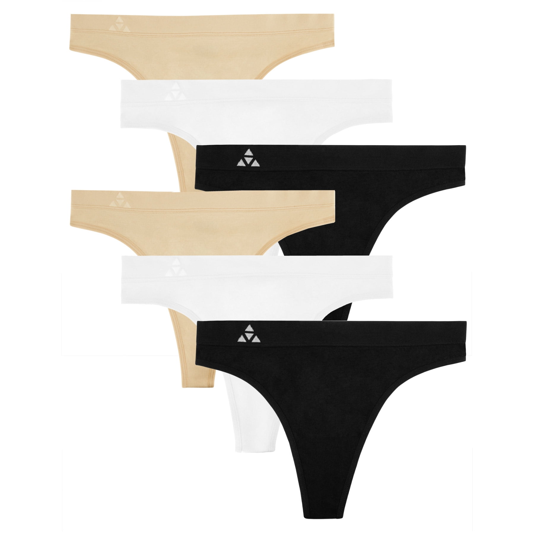 Balanced Tech Womens Wicking Performance Seamless Thong Panties 3-Pack Underwear