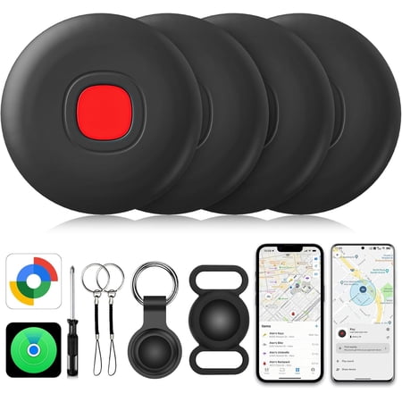 2026 Air Tracker Tags for Android or iOS, Dual System Smart Bluetooth Tags, Find My or Google'S Find Hub App, Keys Finder and Item Locator, Android Luggage Tracker Tags for Keys, Wallets, Bags