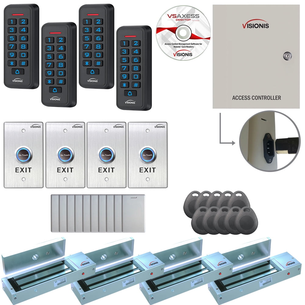 FPC-7296 Four Door Access Control TCP/IP RS485 Wiegand For Out Swing ...