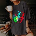 thumbnail image 2 of Blusa de manga corta de verano con estampado de mueca gótica vintage para mujer Pompotops hfajkhk138591, 2 of 9