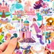thumbnail image 2 of Paquete de pegatinas Fairys Tales Princess Anime a prueba de agua (50 unidades), 2 of 3