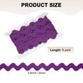 thumbnail image 3 of Rick Rack Trim, 5 Yard 20mm / 0.8 Inch Wave Bending Fringe Trimming Ribbon [Purple], 3 of 6