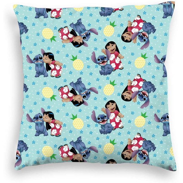 Caliente Disney Stitch funda de cojín juguetes de peluche Stitch funda de almohada Anime kawaii fundas de almohada hogar Kawaii decoración regalo 45x45cm45CM Gao Jinjia LED