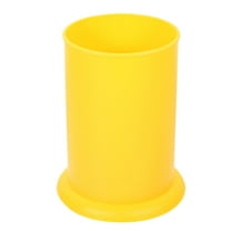 NICEXMAS Kitchen Desktop Spoon Holder Yellow Plastic Cutlery Storage Container