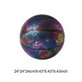 thumbnail image 4 of Soidarity Baloncesto holográfico que brilla intensamente, baloncesto reflectante, juego nocturno, baloncesto con bomba de inflado para cancha de Deportes y aire libre Soidarity OD005013-00, 4 of 6