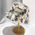 thumbnail image 5 of dianhelloya Bucket Hats Summer Fisherman Hat Floral Print Deep Double-sided Vintage Unisex Sunscreen Portable Rich Colors Summer Sun Hat Headwear, 5 of 5
