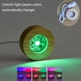 thumbnail image 6 of QenASHaing LED Lights Display Base, 7 Colored Round Wooden Lighted Base Stand for Laser Glass Resin Art (No control), 6 of 11
