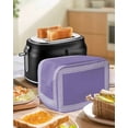 thumbnail image 4 of Purple Greek Key Toaster Cover 2 Slice, Small Kitchen Appliance Covers, Geometric Greece Ancient Farmhouse Geo Toaster Oven Cover with Loop, Bread Machine Cover Polyester Dust Cover Protection, 4 of 4