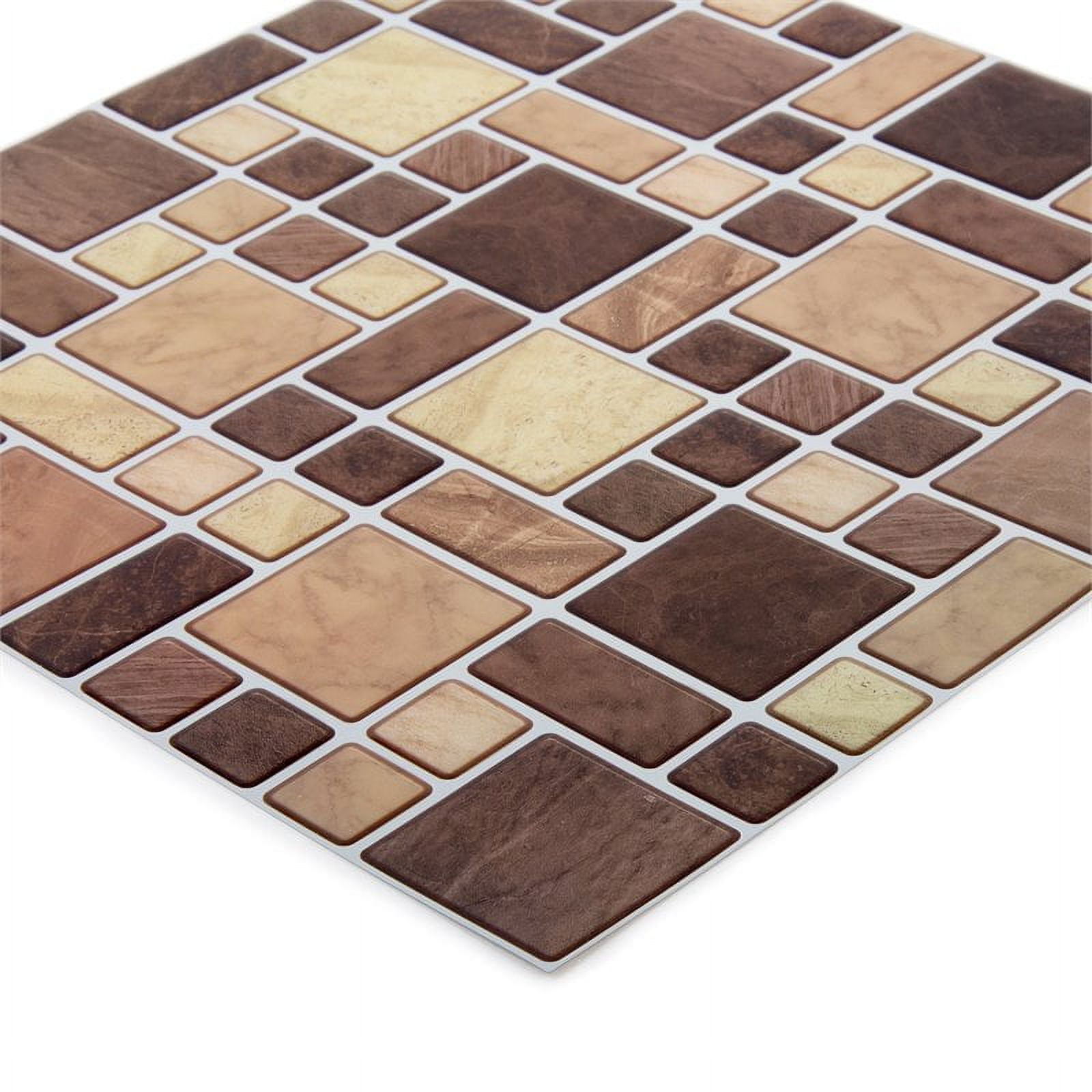 Truu Design Self-Adhesive Multi Square Peel and Stick Backsplash Wall Tiles