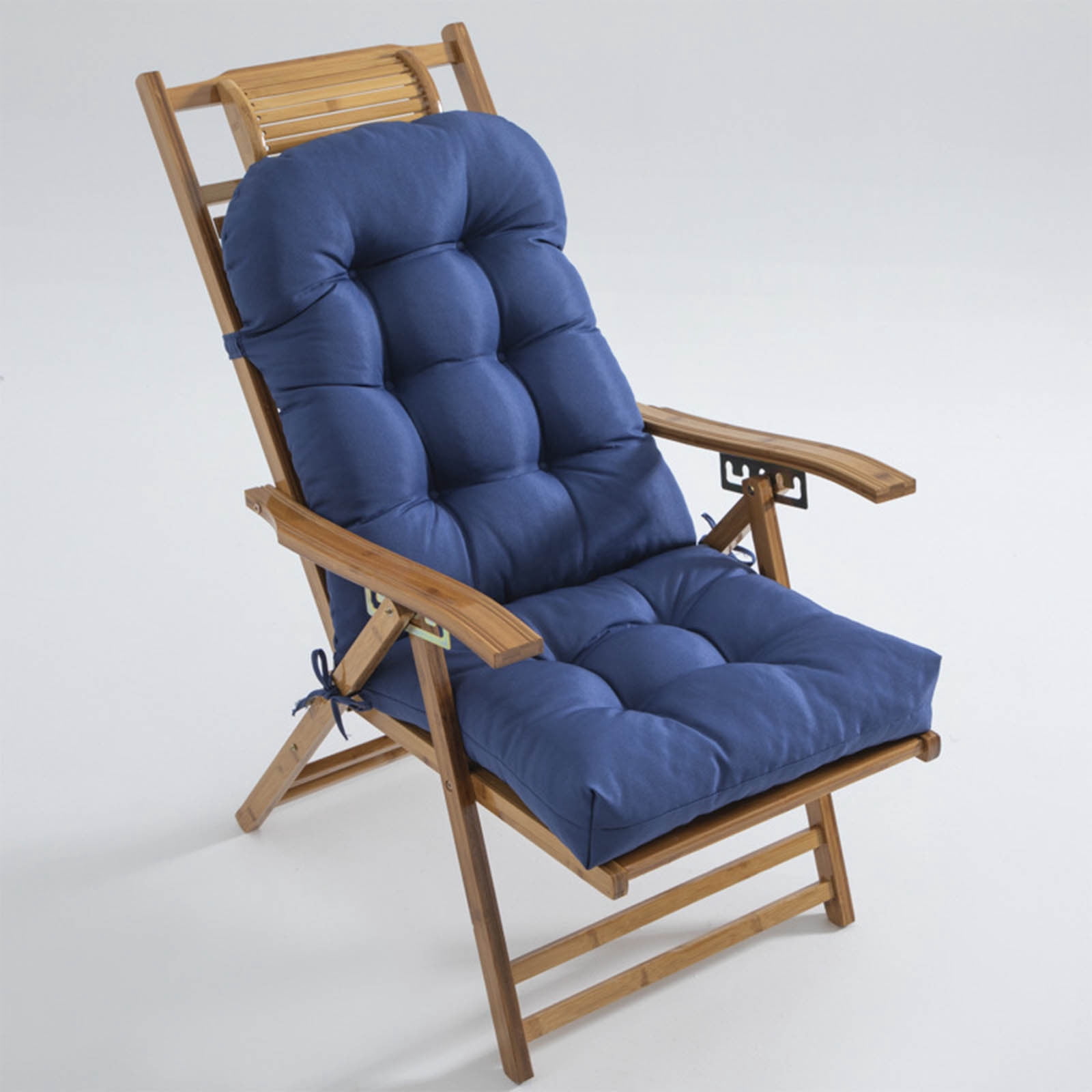 yulier Rocking Chair Cushion, Outdoor High Back Chair Cushion with Ties, Indoor Seat/Back Chair Cushion, Thickened Tufted Chair Pad Replacement Cushion, Patio Furniture Cushion, 19.69" x 43.3"