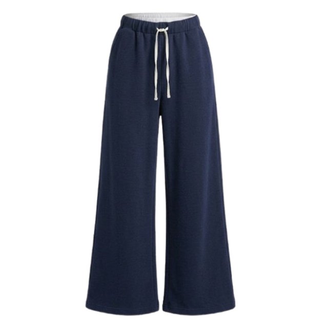 Pantalón George para Dama, Doble Pretina Bolsas Laterales Marino Talla M