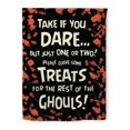 thumbnail image 2 of ThisWear Halloween Flag Home Decor Trick or Treat Warning Dark Humor Vertical House Flag Multi, 2 of 3