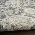 thumbnail image 5 of Nourison Oushak Home 4' x Round Charcoal Vintage Indoor Rug, 5 of 9