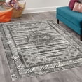 thumbnail image 2 of Ethnic Decorative Rug, Folkloric and Bohemian Artwork of Geometric Cultural Ornaments Rustic Look Grayscale Art, Quality Carpet for Bedroom Dorm and Living Room, 6 Sizes, Grey, by Ambesonne, 2 of 4