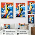 thumbnail image 4 of Designart "Lightning In The Charged Atmosphere" Modern Geometric Floater Framed Canvas Prints, 4 of 5