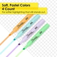 thumbnail image 2 of Sharpie Tank Highlighters, Mild Pastel Colors, Assorted, Chisel Tip, 4 Count, 2 of 6