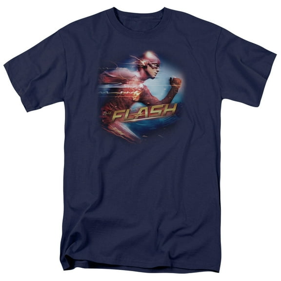 The Flash Fastest Man S/S Adult 18/1 T-Shirt Navy