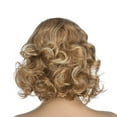 thumbnail image 6 of WXLCISI Blonde Gold Brown Short Natural Wavy Curly Blonde Wig Women's Synthetic Hair, 6 of 8