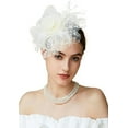 thumbnail image 4 of Visland Fascinators Hat Mesh Flower Clip Tea Party Headwear for Girls and Women's, 4 of 5